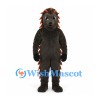 Porcupine Mascot Costume in Black with Orange and Cream Quills
