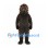 Porcupine Mascot Costume in Black with Orange and Cream Quills