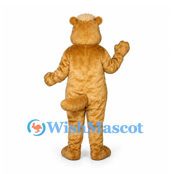 Beaver Mascot Costume in Golden Brown with Buck Teeth and Flat Tail