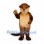 Otter Mascot Costume in Brown with Tan Belly and Long Tail