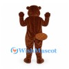 Beaver Mascot Costume in Brown with Flat Crosshatched Tail
