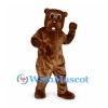 Squirrel Mascot Costume in Brown with Large Curled Tail