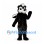 Skunk Mascot Costume in Black and White with Blue Eyes