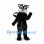 Skunk Mascot Costume with White Face and Striped Bushy Tail
