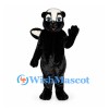 Skunk Mascot Costume in Black with White Head and Back Stripe