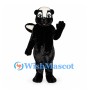 Skunk Mascot Costume in Black with White Head and Back Stripe