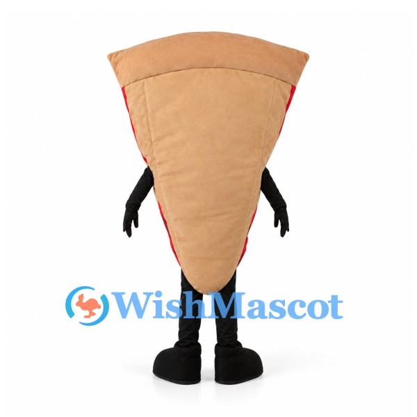 Pizza Slice Mascot Costume with Pepperoni and Cheese Details