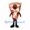 Pizza Slice Mascot Costume with Pepperoni and Cheese Details