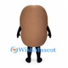 Potato Mascot Costume in Brown with Smiling Face