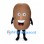Potato Mascot Costume in Brown with Smiling Face