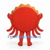 Crab Mascot Costume in Red with Round Body and Multiple Legs