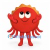 Crab Mascot Costume in Red with Round Body and Multiple Legs