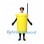 Drink Cup Mascot Costume in Yellow with Blue Straw and Open Face