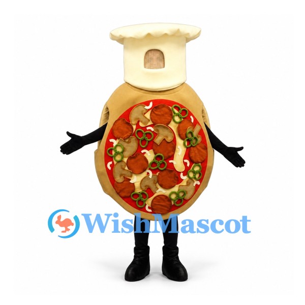 Pizza Oven Mascot Costume with Round Body and Chimney Top