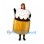 Cupcake Mascot Costume with White Icing and Gold Wrapper