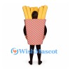 French Fries Mascot Costume with Red and White Carton