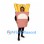 French Fries Mascot Costume with Red and White Carton