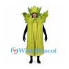 Celery Mascot Costume in Green with Tall Leaf Crown