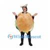 Burger Mascot Costume with Round Bun and Chef Hat