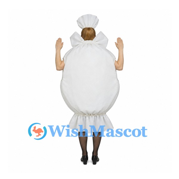 Candy Mascot Costume with Pink Spiral and White Wrapper