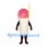 Milkshake Mascot Costume with Pink Top and Yellow Straw
