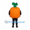 Pumpkin Mascot Costume in Orange with Green Leaf Hat