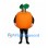 Pumpkin Mascot Costume in Orange with Green Leaf Hat