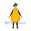 Pear Mascot Costume in Yellow with Green Leaf Hat