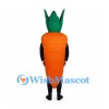 Carrot Mascot Costume in Orange with Open Face Leaf Hood