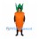 Carrot Mascot Costume in Orange with Open Face Leaf Hood