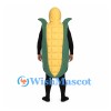 Corn Mascot Costume with Yellow Kernels and Green Husk