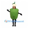 Apple Mascot Costume in Green with Cream Core Hat