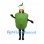 Apple Mascot Costume in Green with Cream Core Hat