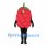 Raspberry Mascot Costume in Red with Layered Berry Segments