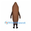 Almond Mascot Costume in Brown with Pointed Oval Body