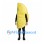 Lemon Slice Mascot Costume in Yellow with Open Face Design