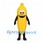 Banana Mascot Costume in Yellow with Smiling Face