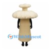 Mushroom Mascot Costume in Cream with Wide Cap and Open Face
