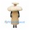 Mushroom Mascot Costume in Cream with Wide Cap and Open Face