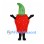 Strawberry Mascot Costume in Red with Tall Green Leaf Hood