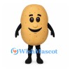 Potato Mascot Costume in Tan with Smiling Face and Speckles