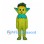 Vegetable Character Mascot Costume in Green with Leaf Collar