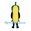 Corn Mascot Costume with Yellow Kernels and Dark Green Husk