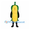 Corn Mascot Costume with Yellow Kernels and Dark Green Husk
