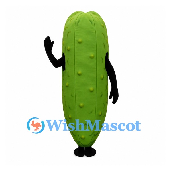 Pickle Mascot Costume in Green with Raised Bumps