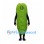 Pickle Mascot Costume in Green with Raised Bumps