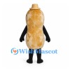 Peanut Mascot Costume with Tan Top Hat and Smiling Face
