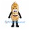Peanut Mascot Costume with Tan Top Hat and Smiling Face