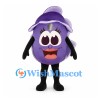 Cabbage Mascot Costume in Purple with Layered Leaves and Smiling Face