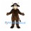 Bull Mascot Costume in Brown with White Horns and Cartoon Face